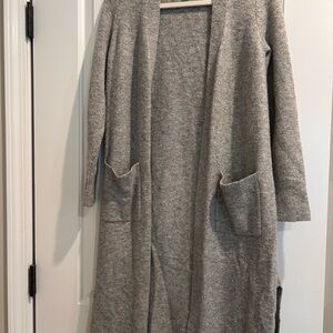 Loft Gray Women's Open Front Cardigan Sweater